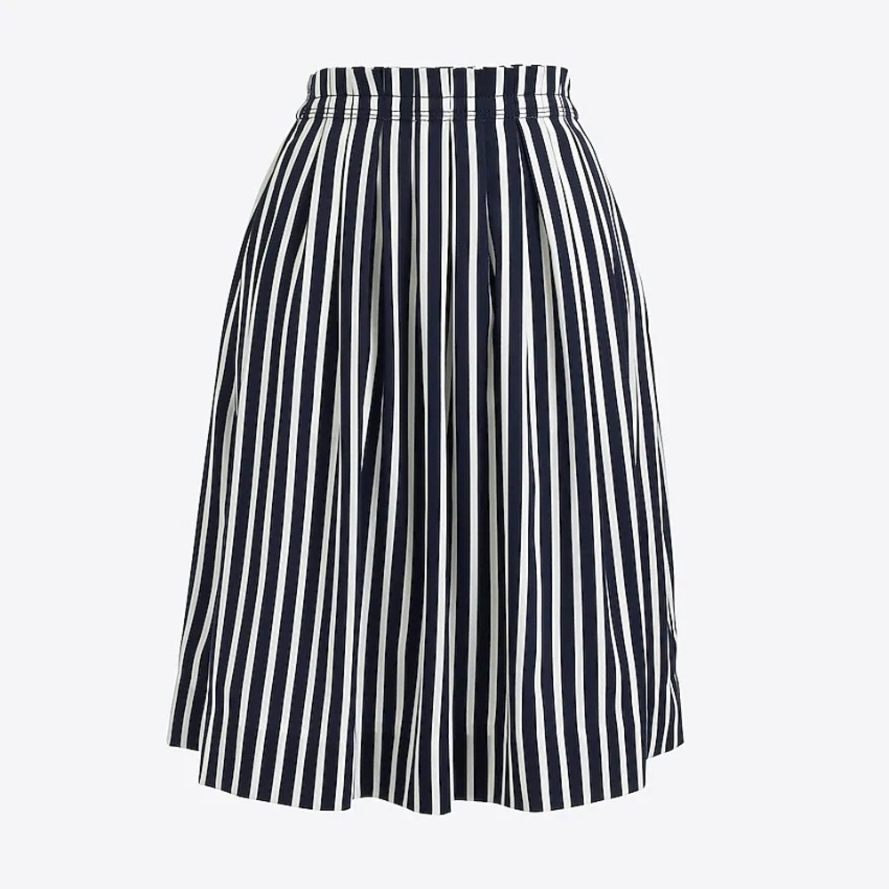 J. Crew Factory Vertical Striped Skirt - Picture 1 of 5